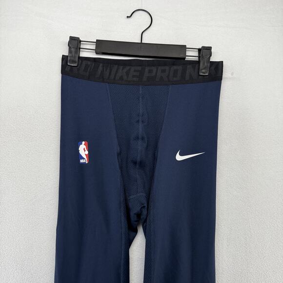 Nike Pro NBA Compression Pants Men's Medium Tall Blue padded Hyperstrong NEW - Picture 2 of 9